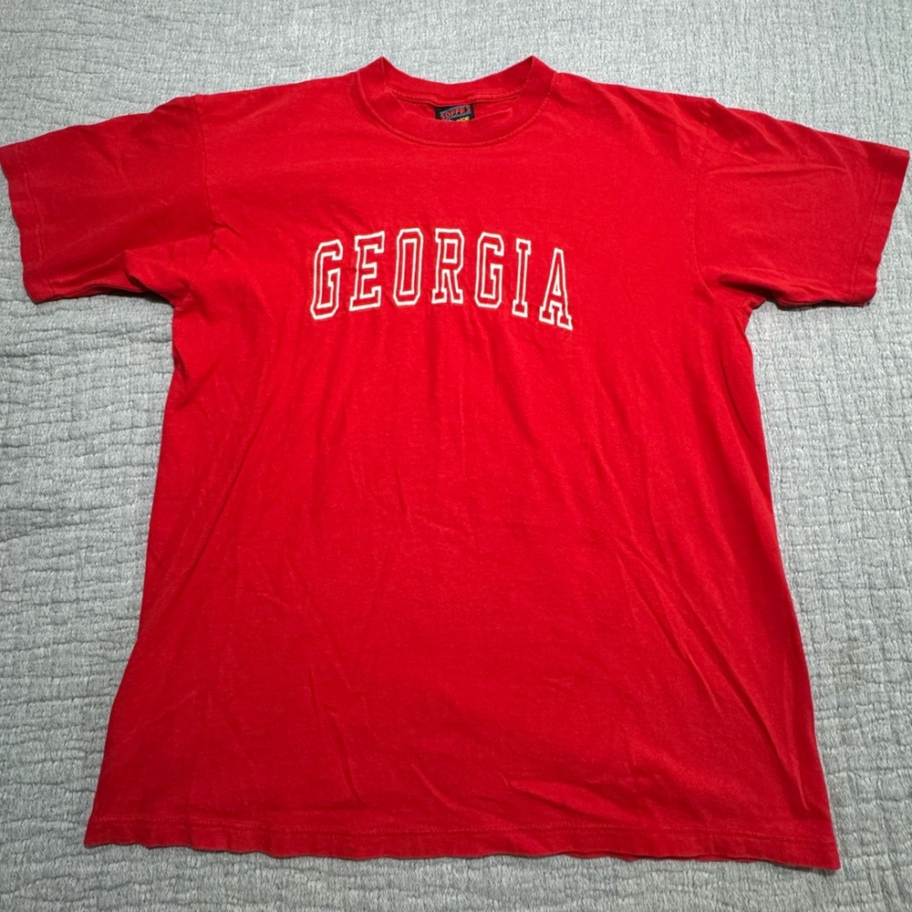 Vintage L University Of Georgia Bulldogs Football Single Stitch Shirt Men’s 90’s
